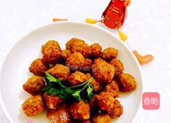 干炸五香丸子。的做法图解8