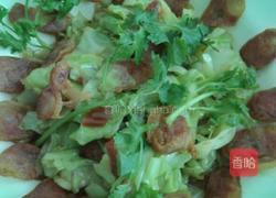 卷心菜炒腊肠的做法图解7