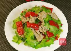 彩椒肉片炒苦瓜的做法图解7