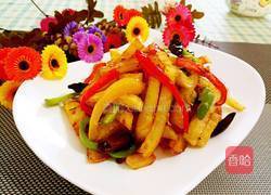 彩椒干煸土豆条的做法图解10