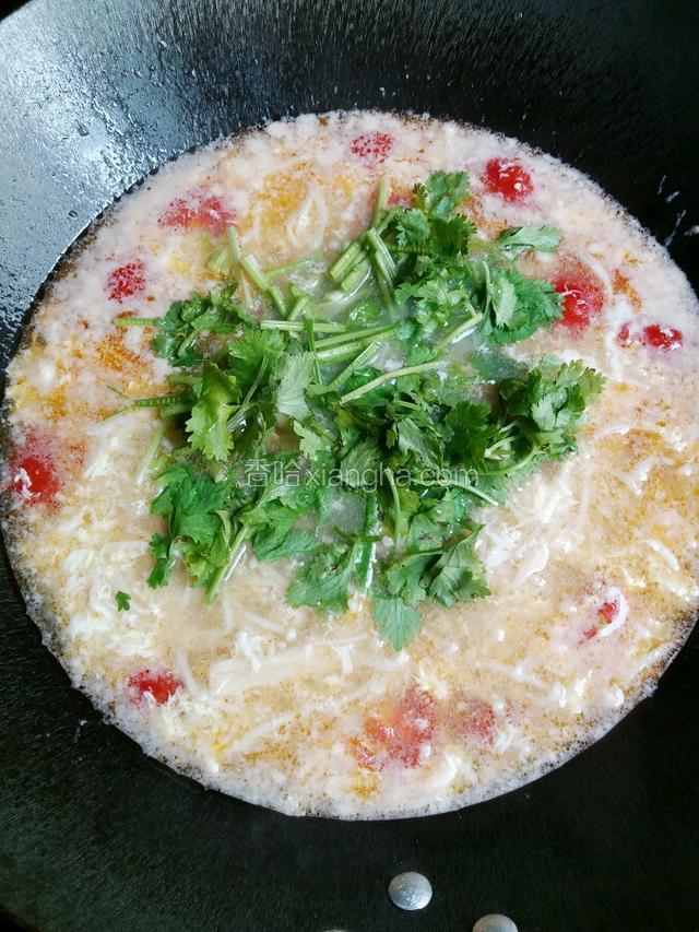 撒入香菜