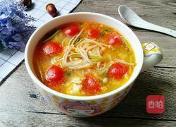 圣女果金针菇鸡蛋汤的做法图解12