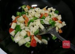彩椒藕丁的做法图解5