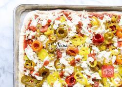 彩椒素披萨的做法图解4