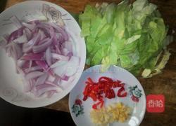 卷心菜洋葱炒肉的做法图解2