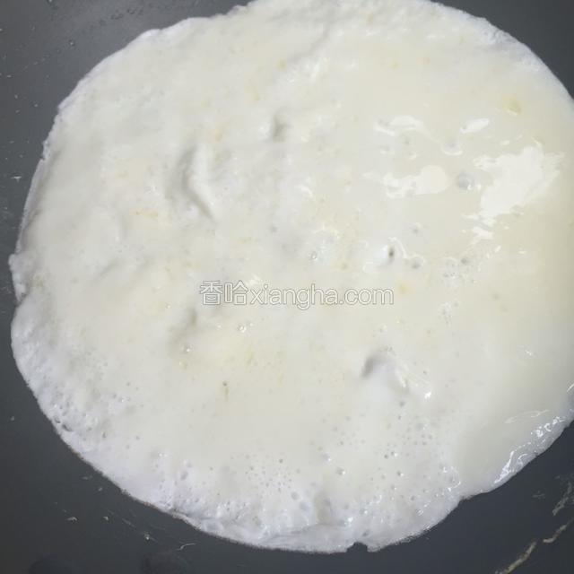 然后摊蛋清
