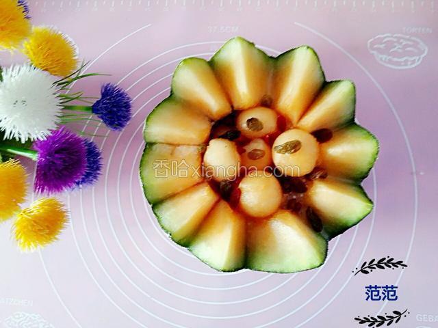 酸奶哈密瓜西米露