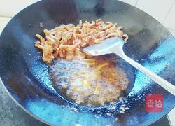 韭菜苔炒肉丝的做法图解4