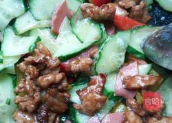 彩椒黄瓜肉片的做法图解6
