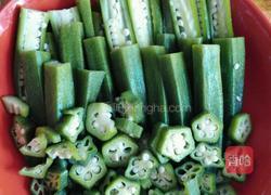 黄金蒜拌秋葵的做法图解4