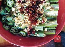 黄金蒜拌秋葵的做法图解5