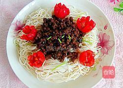 圣女果肉酱拌面的做法图解7