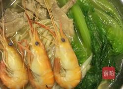 鲜虾瘦肉生菜面的做法图解5