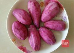 紫薯蜂蜜小葡萄的做法图解1