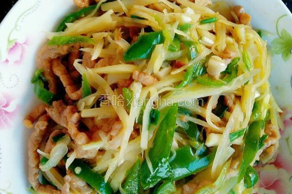 青椒土豆肉丝～