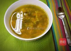 南瓜绿豆百合粥的做法图解3