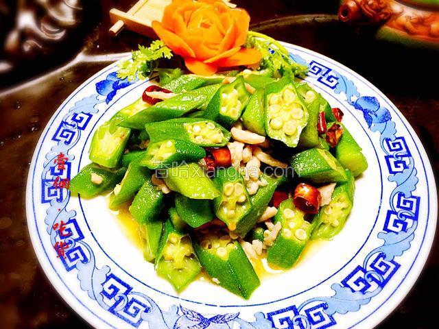 秋葵炒肉丝