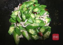 秋葵炒肉丝的做法图解11
