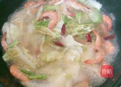 大白菜煮虾的做法图解4