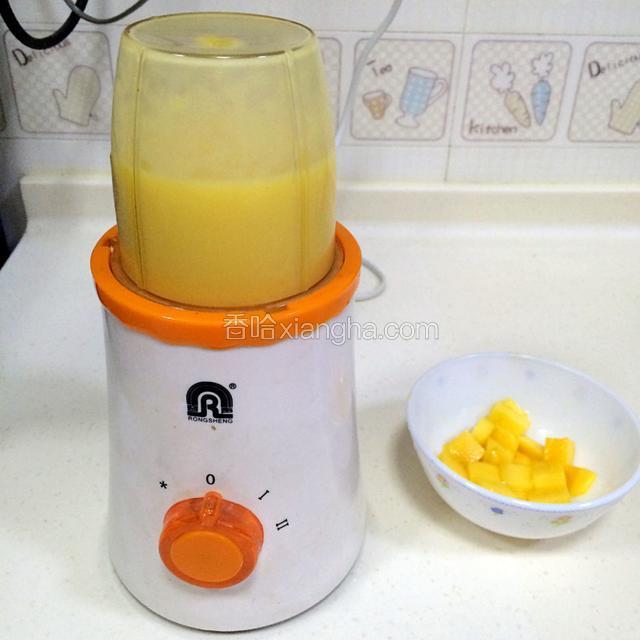 用料理机搅打成汁。