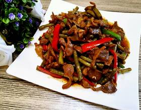 酸豆角炒鸡胗[图]