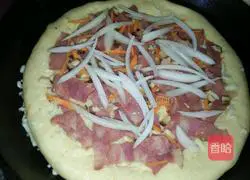 Illustration of how to make bacon pizza 5