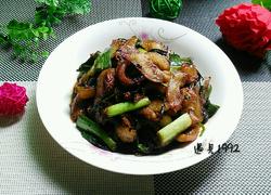 蒜苗焖猪头肉