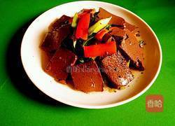 蒜苗猪血的做法图解6