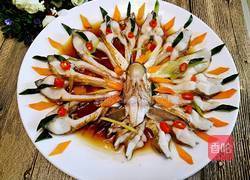 清蒸孔雀开屏鱼的做法图解6