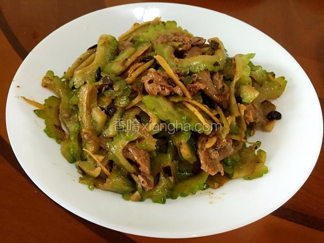 豆豉牛肉炒苦瓜