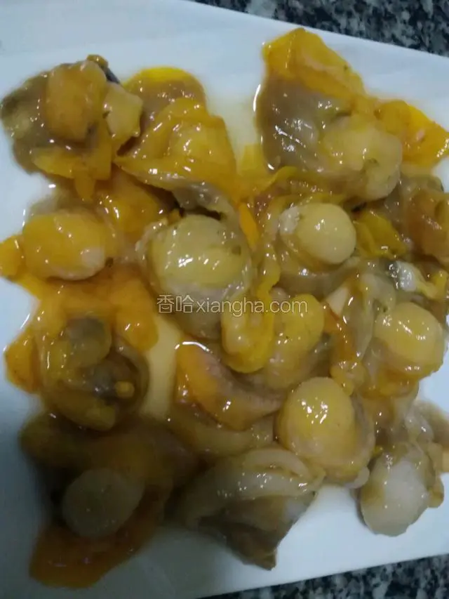 扇贝去壳，洗干净