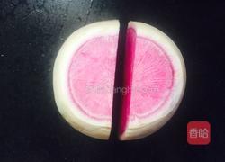 蜂蜜水沾心里美的做法图解2