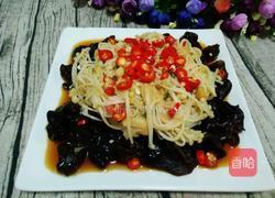 凉拌木耳金针菇的做法图解7