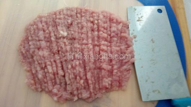 剁猪肉碎