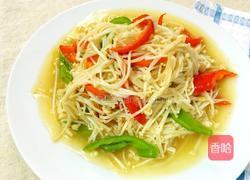 蒜香双椒金针菇的做法图解11