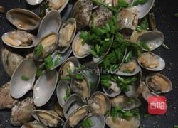 葱姜炒花蛤的做法图解3