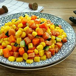 火腿炒玉米粒的做法[图]