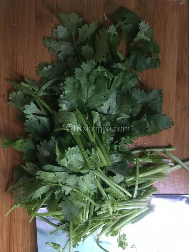 香菜切段