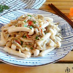 海鲜菇炒蛏肉的做法[图]