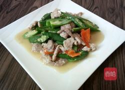 秋葵炒肉片的做法图解9