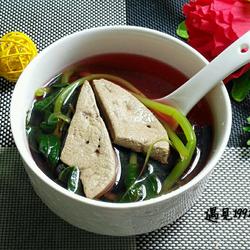 红苋菜猪肝汤的做法[图]