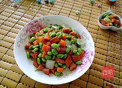 火腿炒毛豆的做法图解8