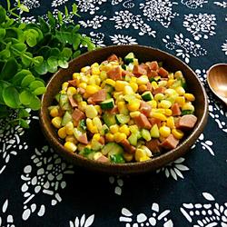 火腿炒玉米的做法[图]