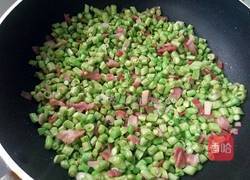 豇豆培根酱油炒饭的做法图解4