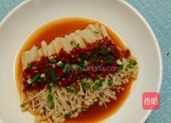 剁椒蒸金针菇的做法图解4