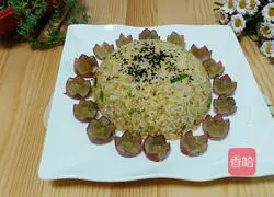 Crab Meat Golden Fried Rice Recipe Illustration 10