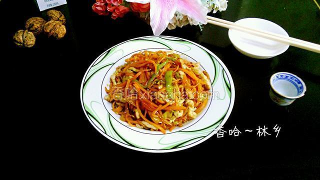 红萝卜丝炒肉丝