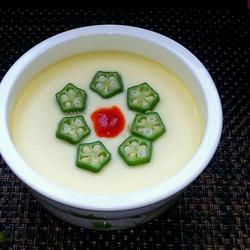 秋葵蒸蛋羹的做法[图]