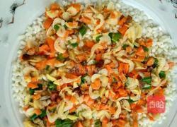 香菇胡萝卜蒸糯米饭的做法图解5