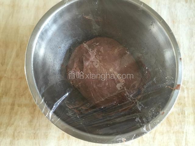 放入大碗里盖保鲜膜在室温下发酵1个小时左右